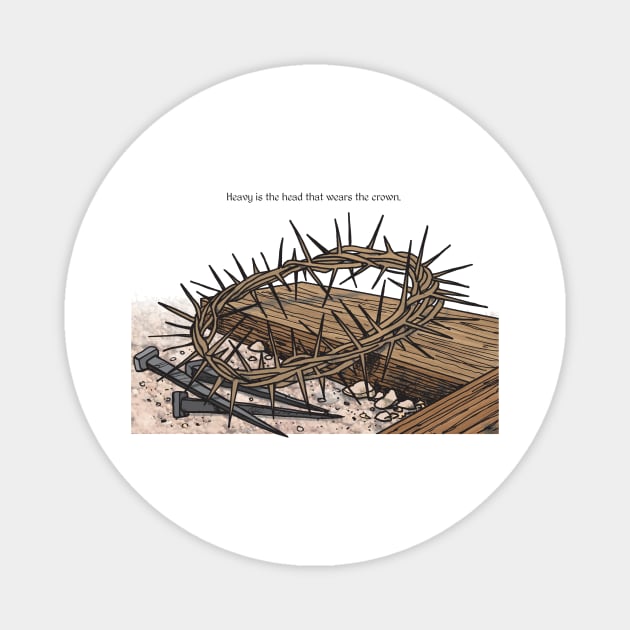 Jesus' Crown of Thorns Magnet by Tom Stiglich Cartoons